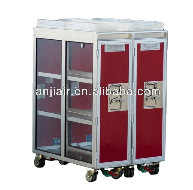 Mill Atlas Airline Aviation Aircraft Plane Catering Galley Meal Food Beverage Waste Garbage Service Half Full Size Trolley Cart