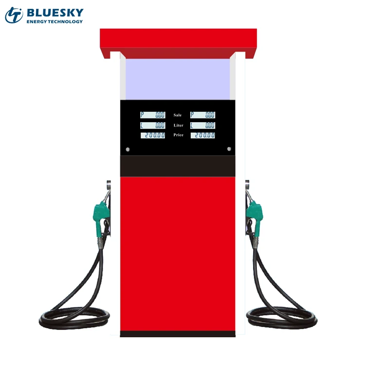 High Quality Refueling Equipment 2 Nozzles Pump Bluesky Mini Fuel Dispenser mobile fill station