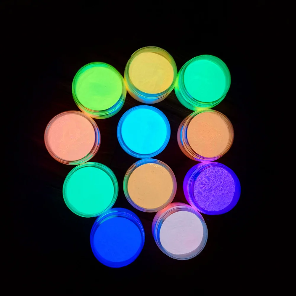 CNMI Skin Safe Neon Powder for Art Craft Nail Acrylic Paint Neon Pigment Luminous Powder Phosphor Powder