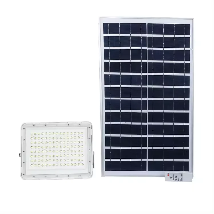 Aluminum IP65 white color remote control outdoor 100w 200w 3000w solar flood Outdoor wall lamp