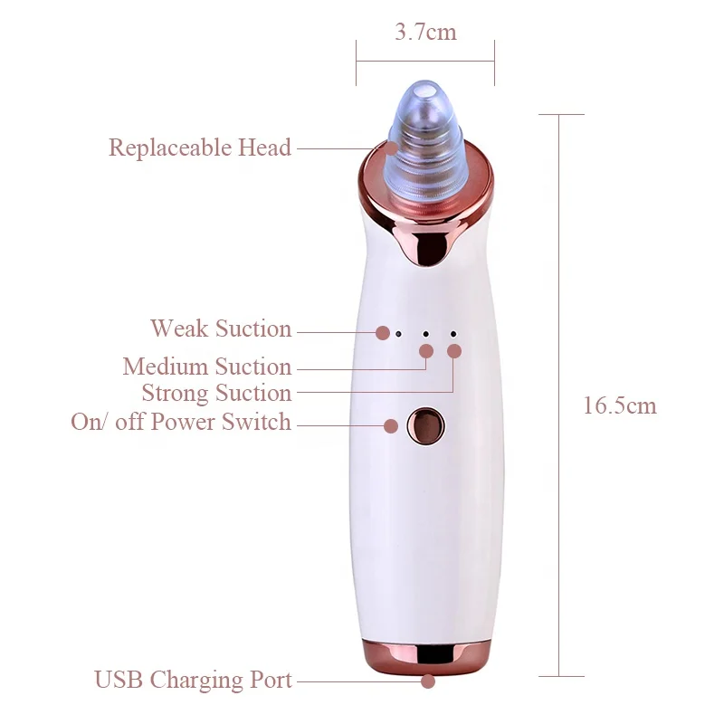 Electric Facial Nose Pores Cleaner Blackhead Vacuum Rechargeable Blackhead Remover Vacuum Pore Cleaner