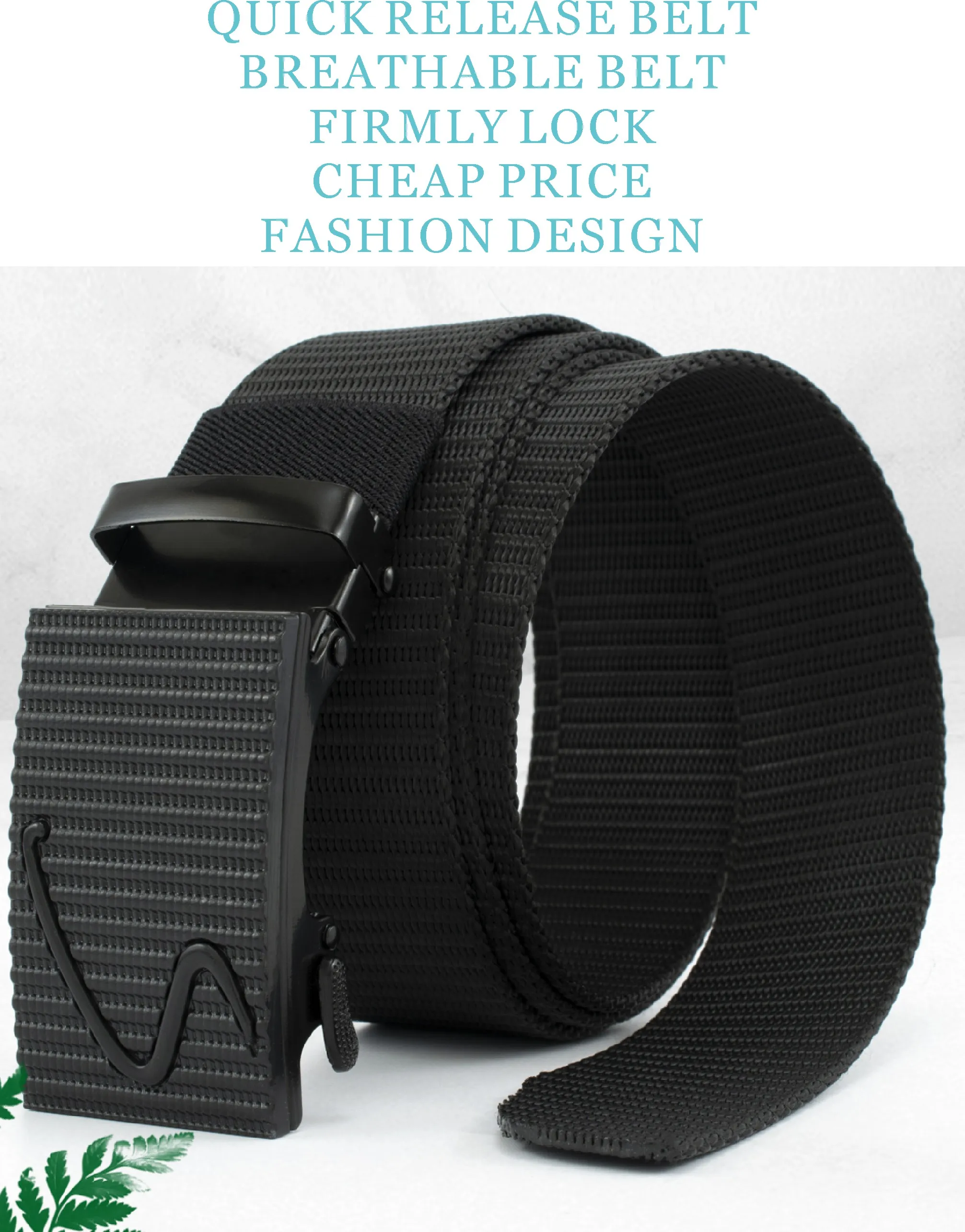 Fashion Customized New Design Military Outdoor Tactical Nylon Duty Cheap Web Canvas  Automatic Buckle Fabric Belt