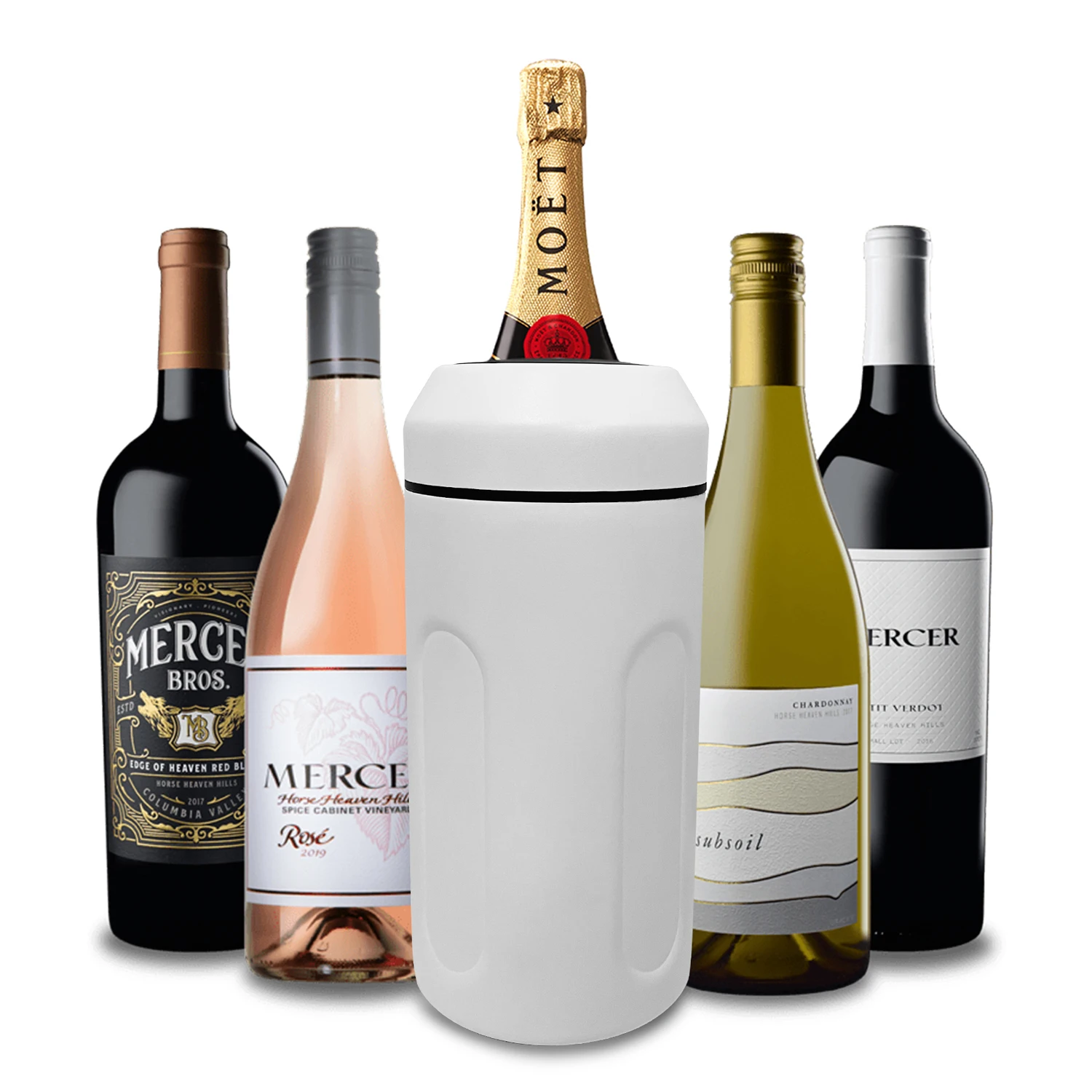 Portable 750ml Champagne Wine Bottle Chiller Stainless Steel Wine Bottle Cooler Keep Your Wine Chilled Up To 8 Hours Without Ice