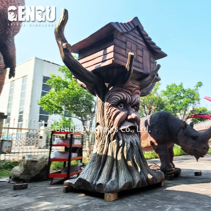 Animatronic Magical Ancient Talking Park Tree Funny Type Speaking Tree With House