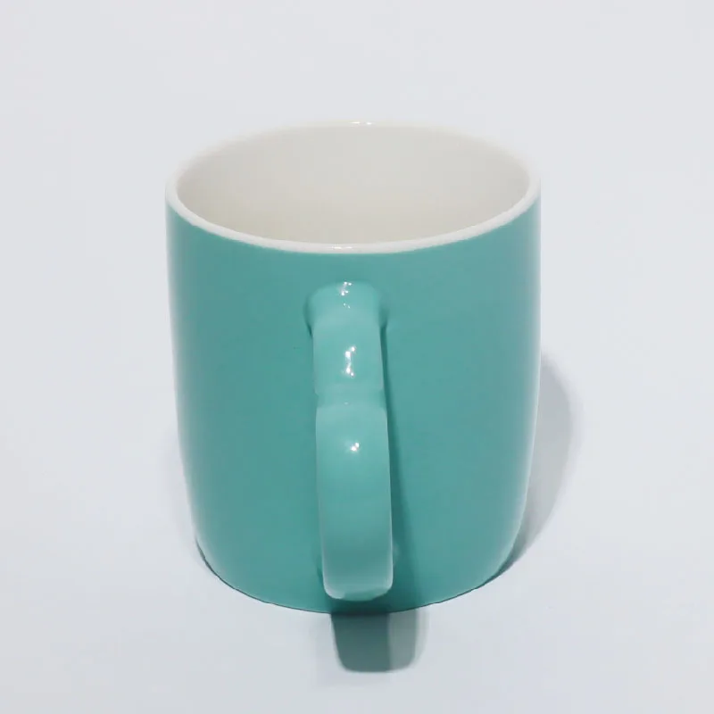 Popular Great Quality Heart Handle Cups Red Color Turquoise Color Ceramic Coffee Mug Stocked Mugs