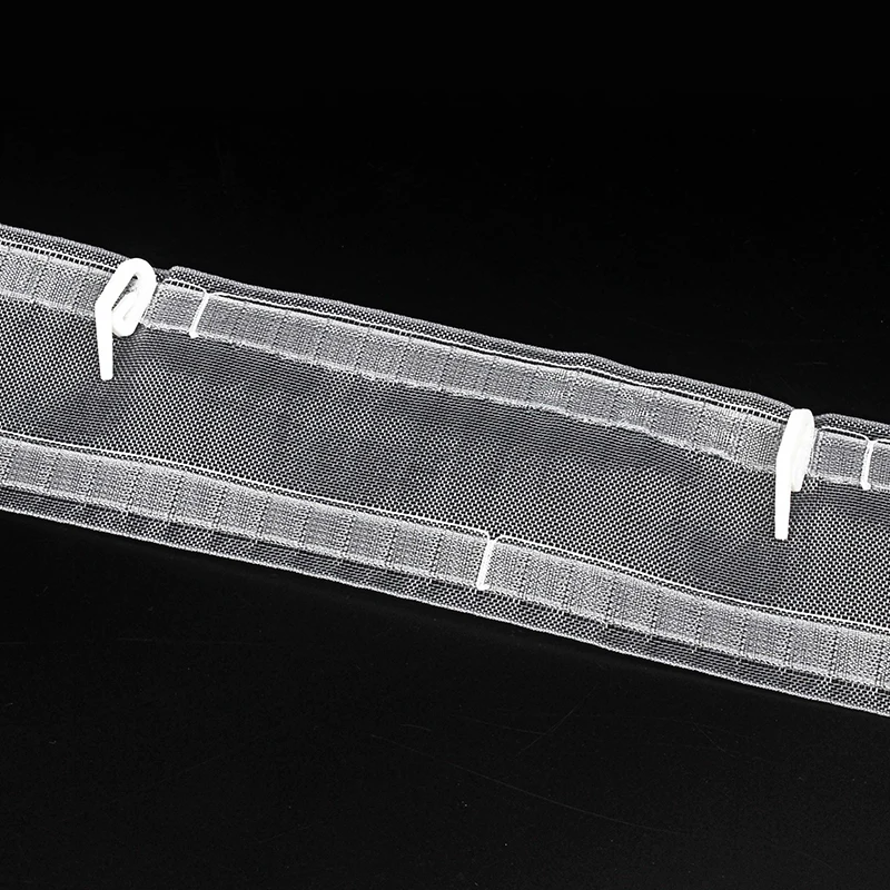 Fast delivery customization wave manufacturer transparent heading snap tape for curtains for Decoration