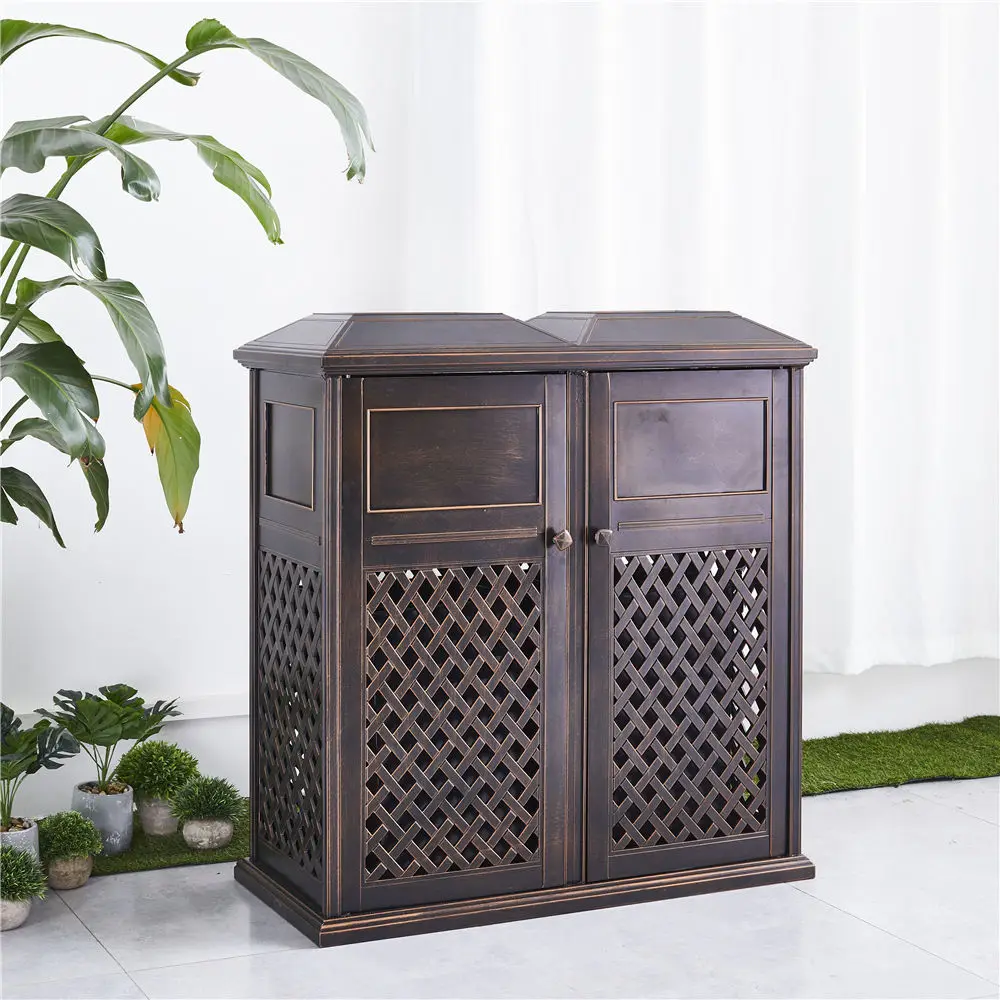 High quality luxury outdoor cast aluminum park garden street dust bin cane