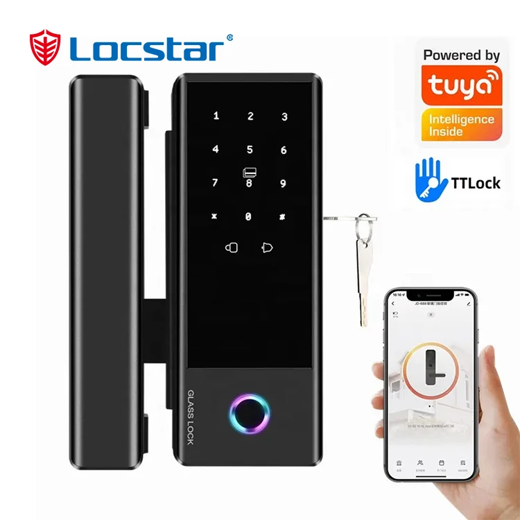 Biometric Network Rack Cabinet Public Hotel Code Door Electronic Digital Safe Keypad Lock Cerradura De Vidrio Inteligente