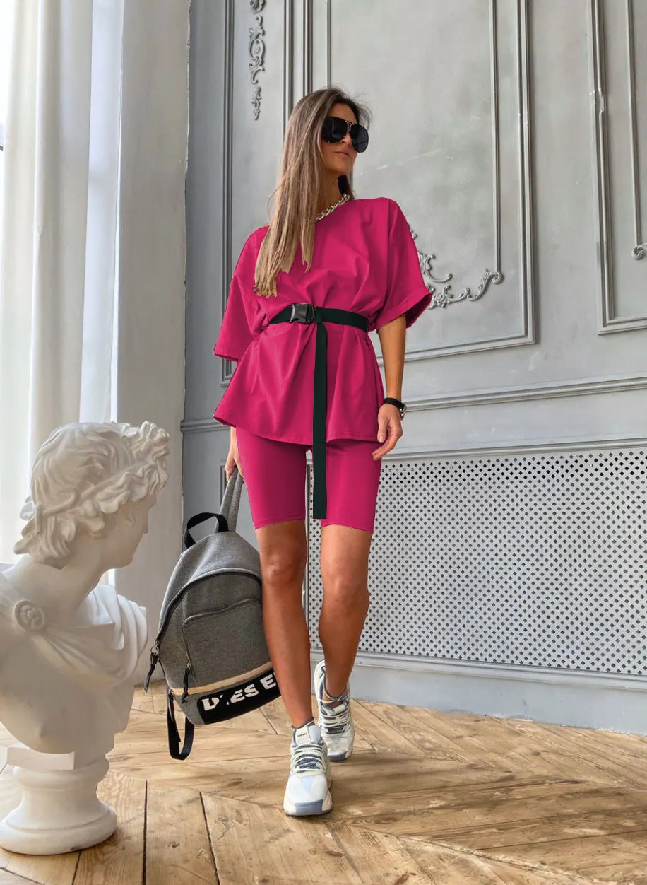 0.32 Summer 2 Piece Set Women Tracksuit Casual Women Home Loose Sports Suit Fashion Ladies Sets for Women Outfits