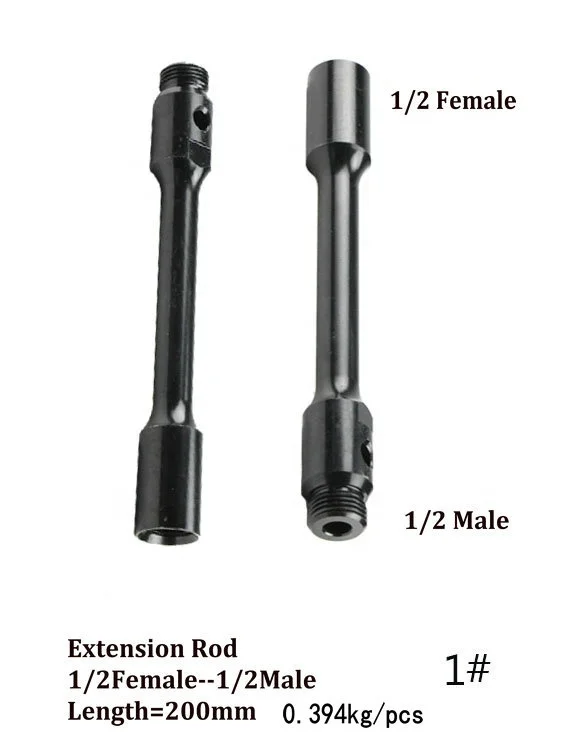 1/2BSP  1/2GAS Steel Extension Rod for Efficient Power Tool Accessories Diamond Core Drill Bit for Machine Use
