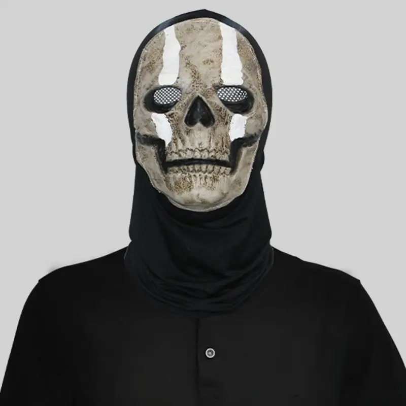 Custom Halloween Adult Ghost Head Mask Demon Screaming Party Cosplay Call of Duty Horror Latex Mask for Christmas & Graduation