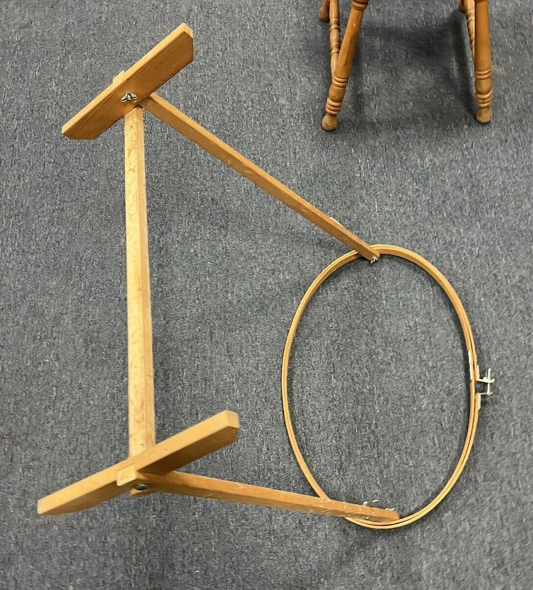 Bamboo Wooden Oval Round Hoop Embroidery Quilting Frame Floor Stand Embroidery Cross Stitch Quilting Hoop For Sewing