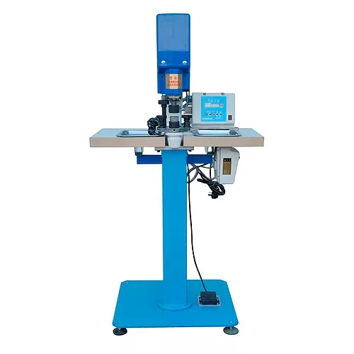 Semi-automatic button cover machine