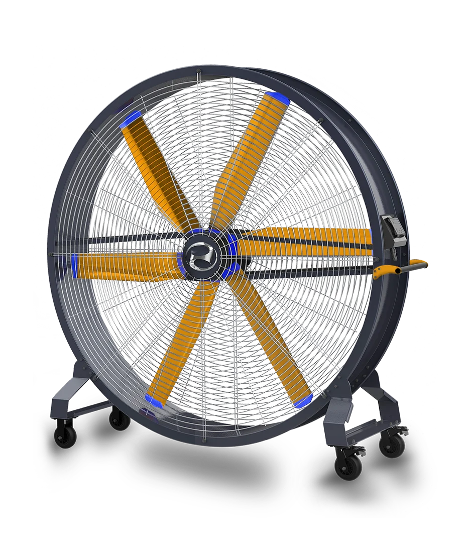 PMSM Motor 2m/1.5m Wave Blade Blower Exhaust Fan Standing Mobile Industrial Fan For Big Space