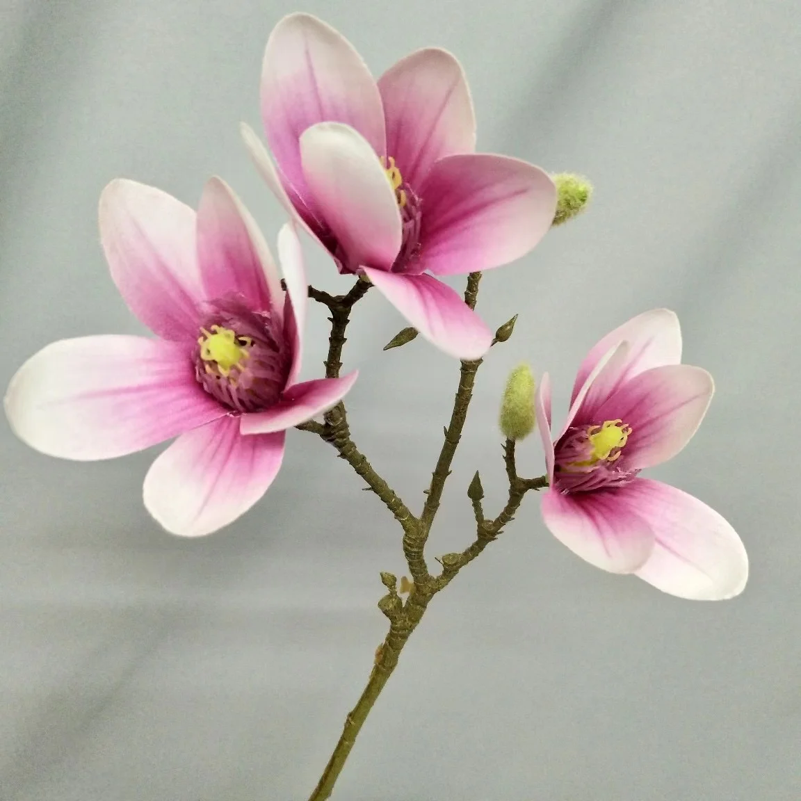 Chinese simulation flower Kapok orchid Real touch short branch small magnolia living room club home furniture decoration new