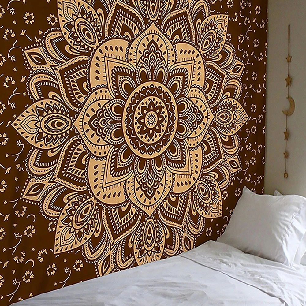 
Factory Wholesale Custom Indian Mandala Wall Hanging Blanket Tapestry 