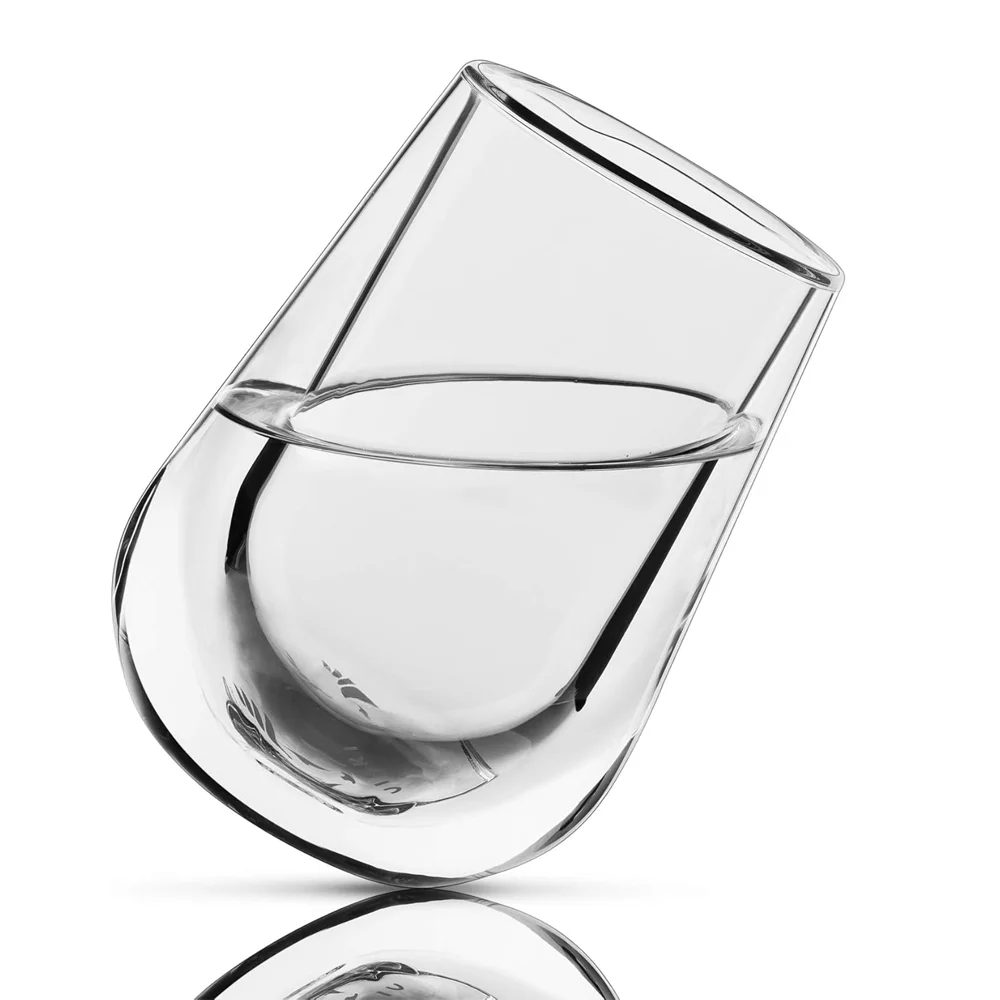 Double walled wine glass Active cooling gel glass Chilling wine glass No need for ice cubes Portable wine chiller