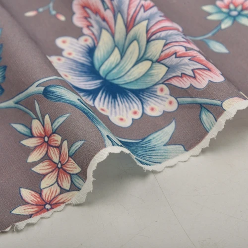 Заводская цена индивидуальный цветочный дизайн 30% Тенсел 70% хлопок цифровая печать тенсел хлопчатобумажная ткань для