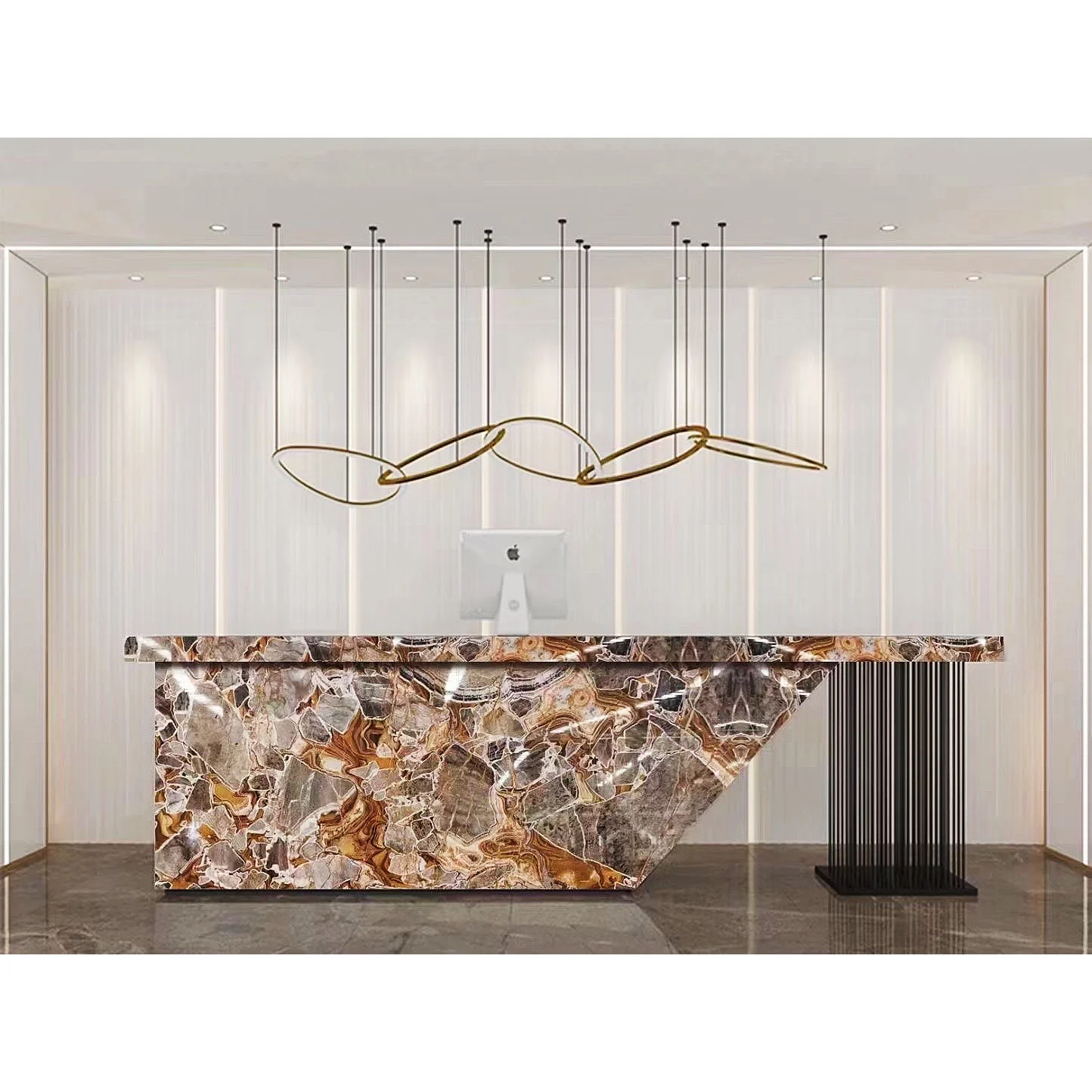 Натуральная нежная и уникальная коричневая Золотая текстура, Супер Красивая Роскошная каменная мраморная столешница на заказ