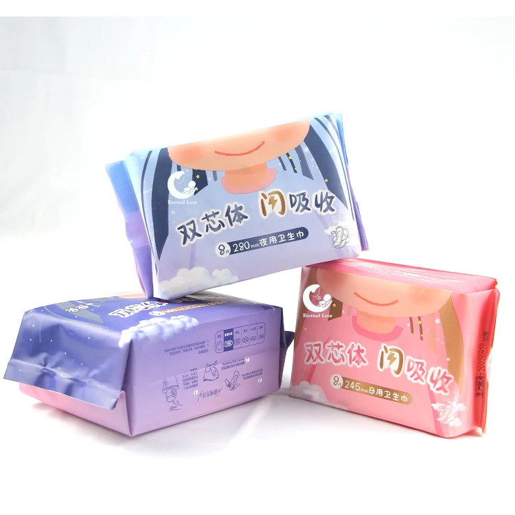 Wholesale 100% Cotton Feminine Hygiene Lady Napkin Sanitary Pad For Women