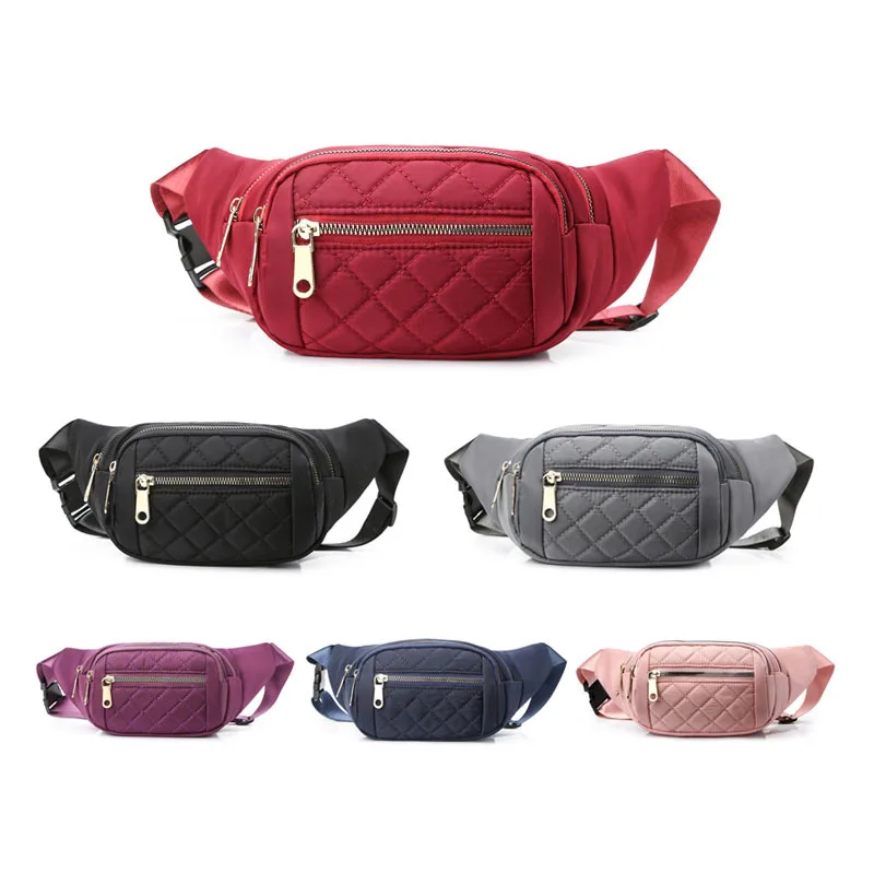 Fashion OEM stock plain fanny pack blank crossbody sports bum waist bag