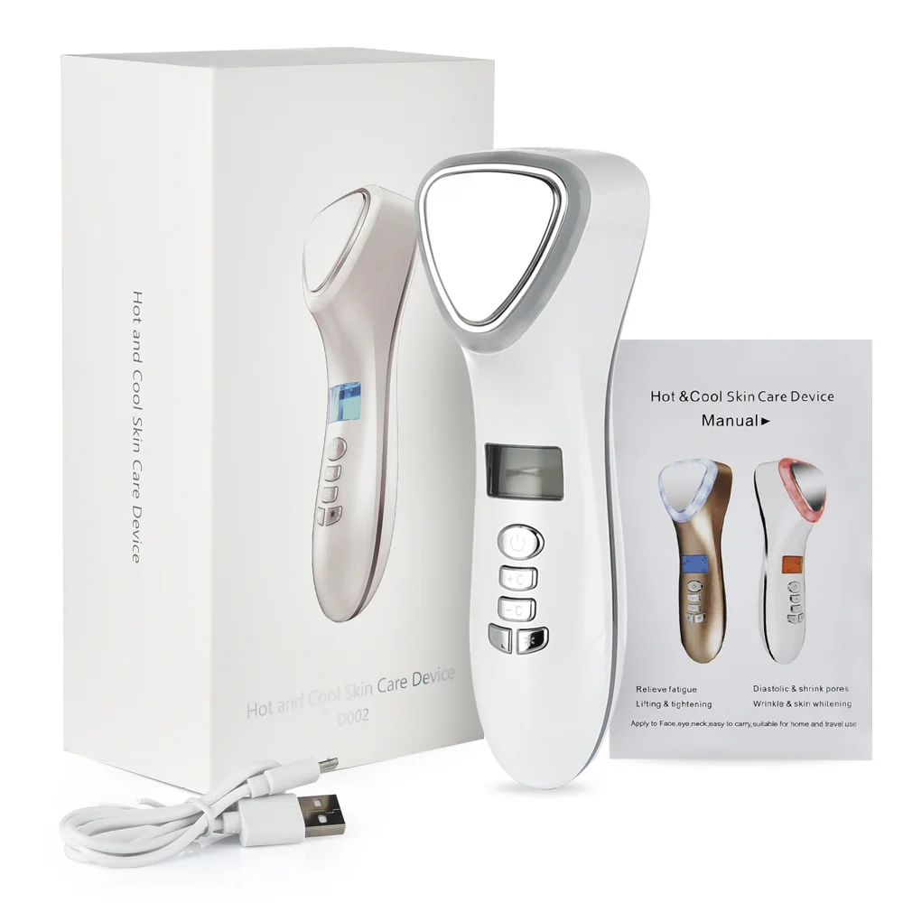 2021 high quality mini face care machine led photon hot and cold therapy beauty machine