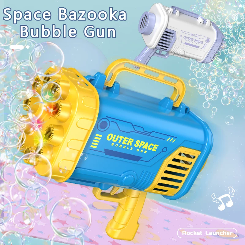 Glow Light Up Bubbles Blaster Blower Toys 80 Holes 10 Holes Bazooka Gatling Cheap Led Flashing Automatic Bubble Shooter Gun Toy