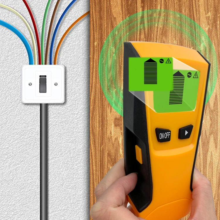 LCD Display Wood and Metal Detector, Electronic Stud Finder with AC Live Wire Wall Detector Center Stud Finder 3 in 1