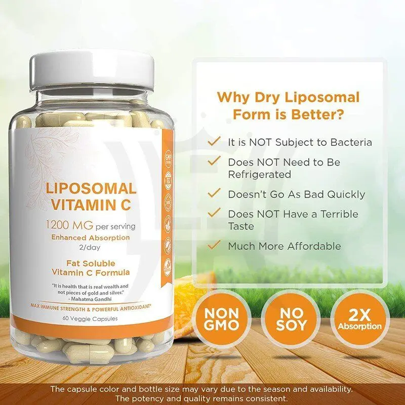 Liposomal Vitamin C Capsules High Absorption VIT C Immune System Support Ascorbic Acid Supplement customized OEM