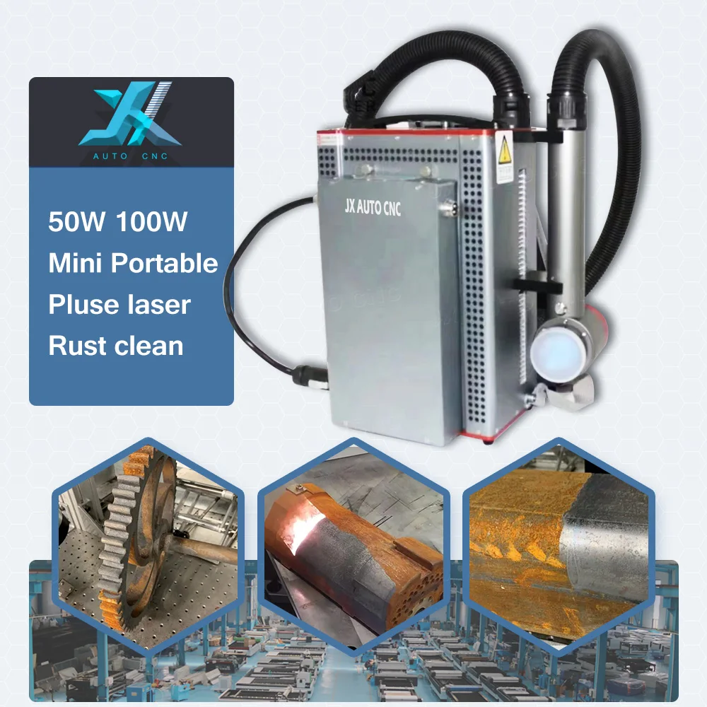 JX Laser Portable Backpack Laser rust removal machine for cleaning Wall/Bridge/Graffiti Outside 50W Handheld laser cleaner