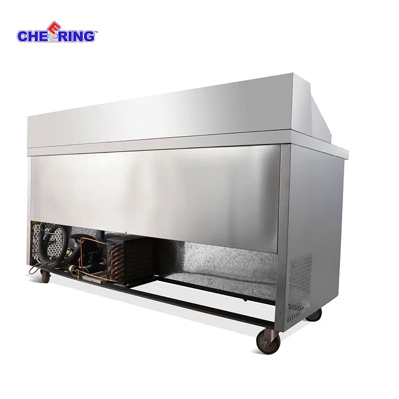 Commercial Restaurant Kitchen Equipment Pizza Prep Table Refrigerated Pizza Counter
