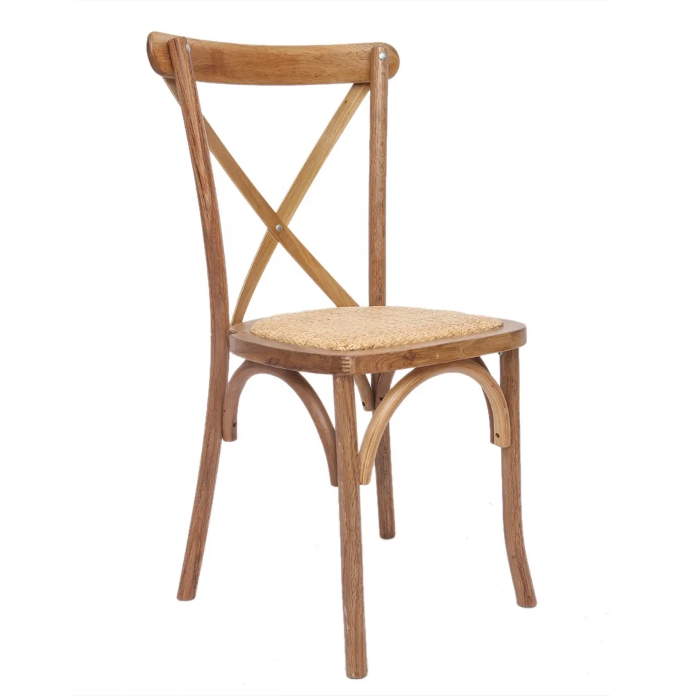 Wood X Chair Cross Back Restaurant Dining Chair