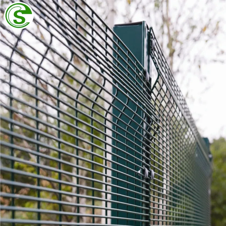 High security powder coated galvanized clear view airport fencing wire mesh anti climb 358 fence panel