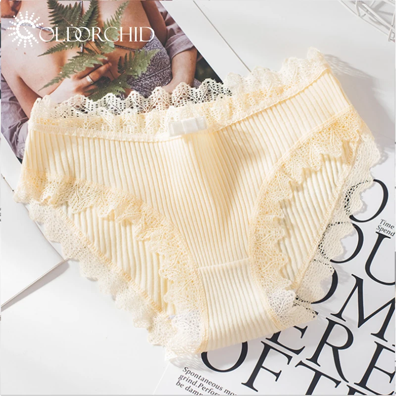 Hot sell pure cotton panties durable soft lace daily girl bra Breathable underwear women panty for women underwear
