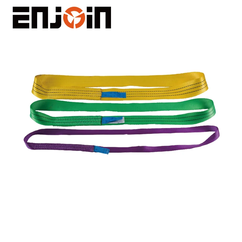 ENJOIN плоские петли для глаз и европейского стандарта EN 1492-1 коэффициент безопасности 7:1 полиэфирная тесьма подъемный