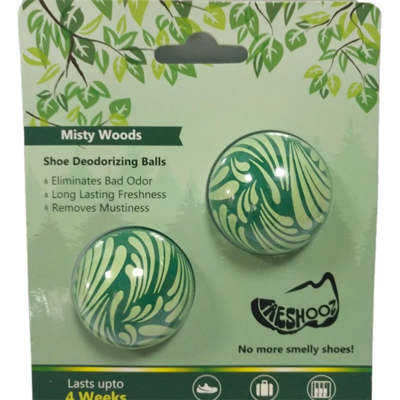 Custom shoe deodorizer ball odor eliminator sneaker balls in blister card package