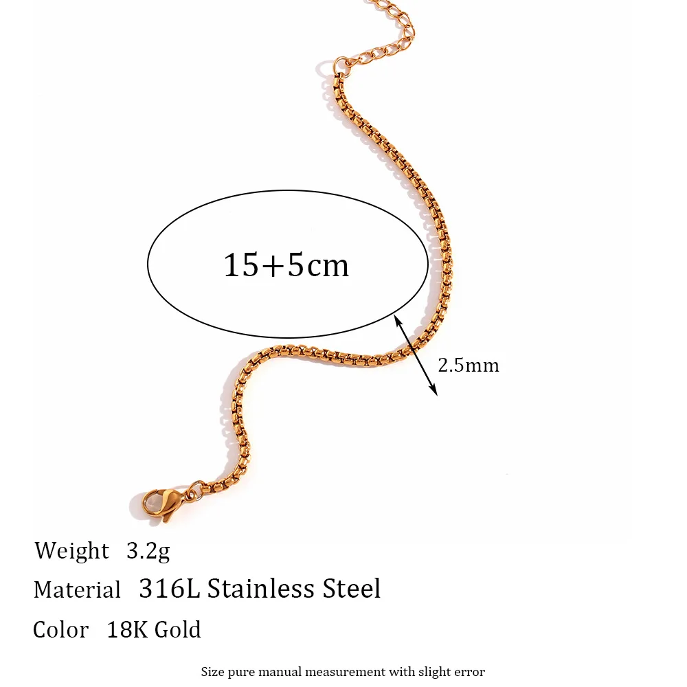Cheap 18k gold plated stainless steel adjustable chain bracelet for women