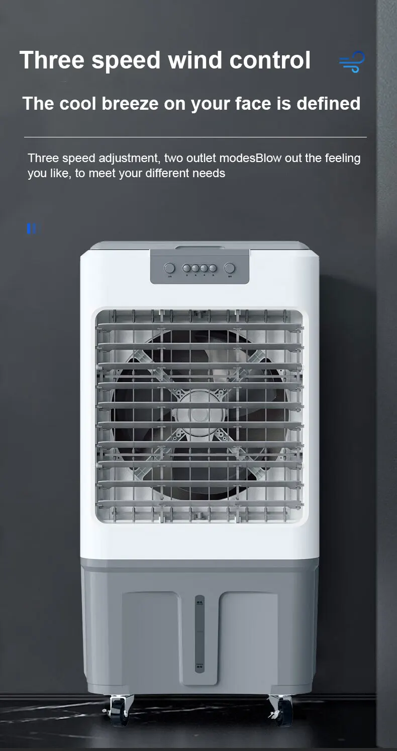 30L  Industrial air-conditioning fan large factory workshop cooling fan energy-saving cooling water-cooled fan plastic body