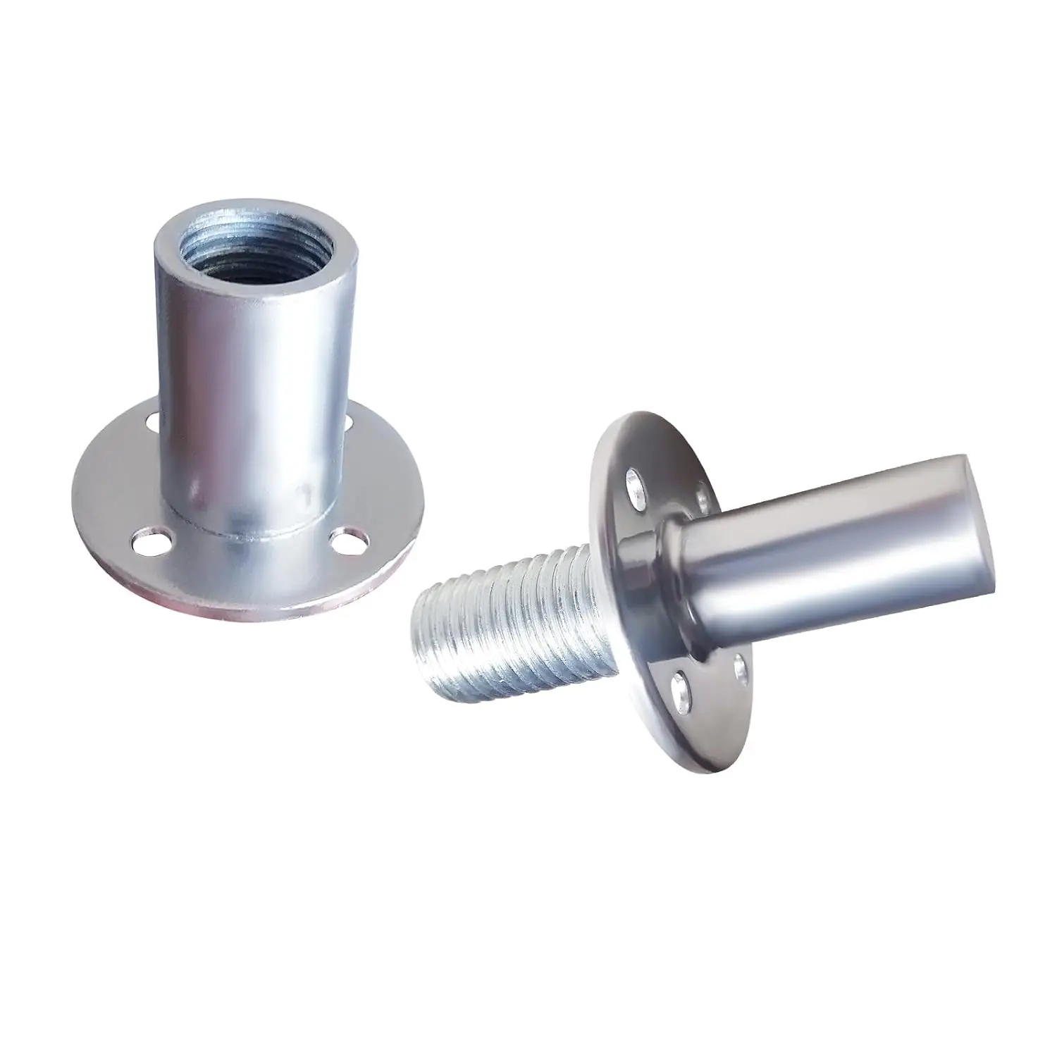M12 Metal Bed Post Connector T-Nut Bedpost Connector Screw-in Butt Nut for Furniture