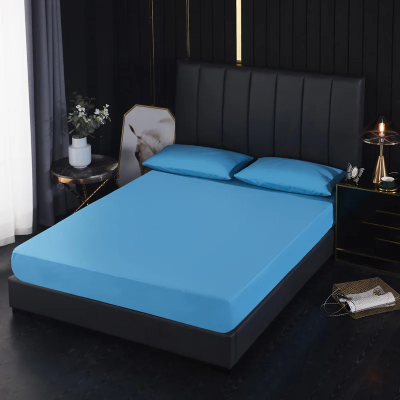 Microfiber Fitted Sheet Waterproof Bed Cover Chunya Spun Solid Brushed Baby Diaper Trap Mattress Sheet Bed Protection Cover