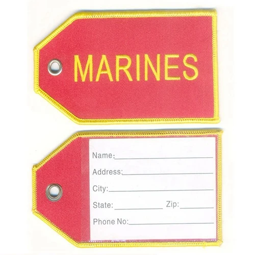 
embroidery fabric luggage tag 