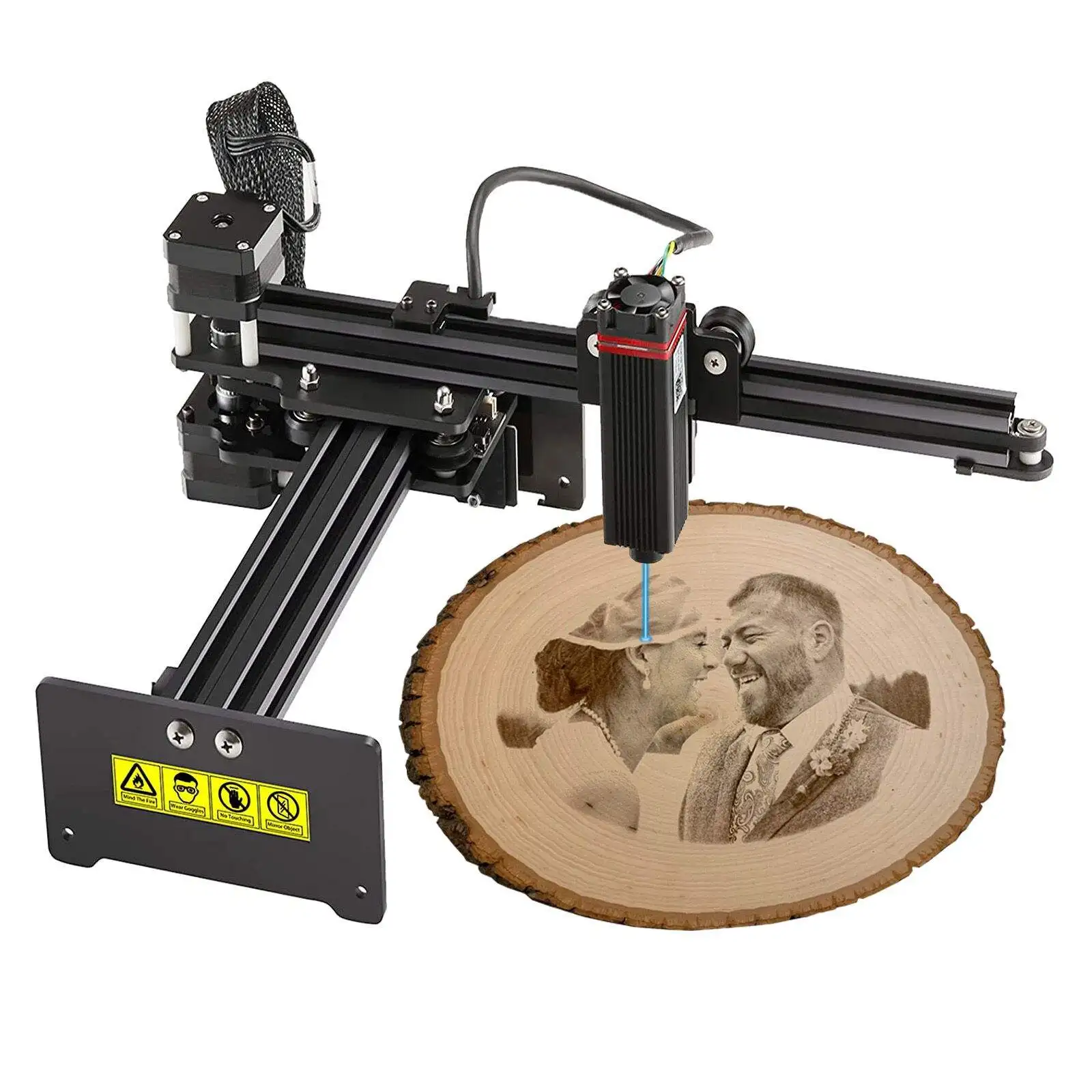 Portable 20W diode laser cutting machine and 170*170mm tire QR code and logo marking engraving machine