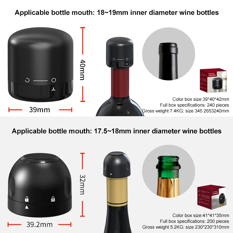 New 7-day Sealing and Fresh-keeping Champagne Red Wine Silicone Gas-locking Wine Corks stopper