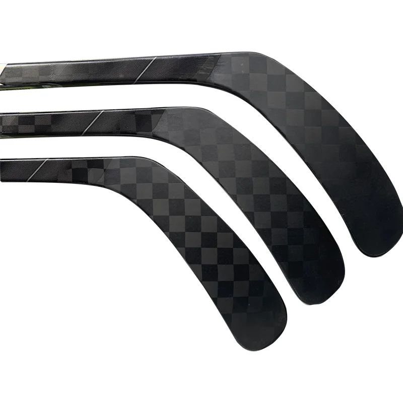 Advanced New Mold Tech Custom 100% Carbon Hockey Factory Pro Stock Custom Black Silk Carbon Ice Hockey Sr Stick