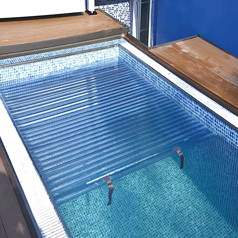 Aluminum Retractable Spa Cover Automatic Swimming Pool Hot Tub Cover with Rail