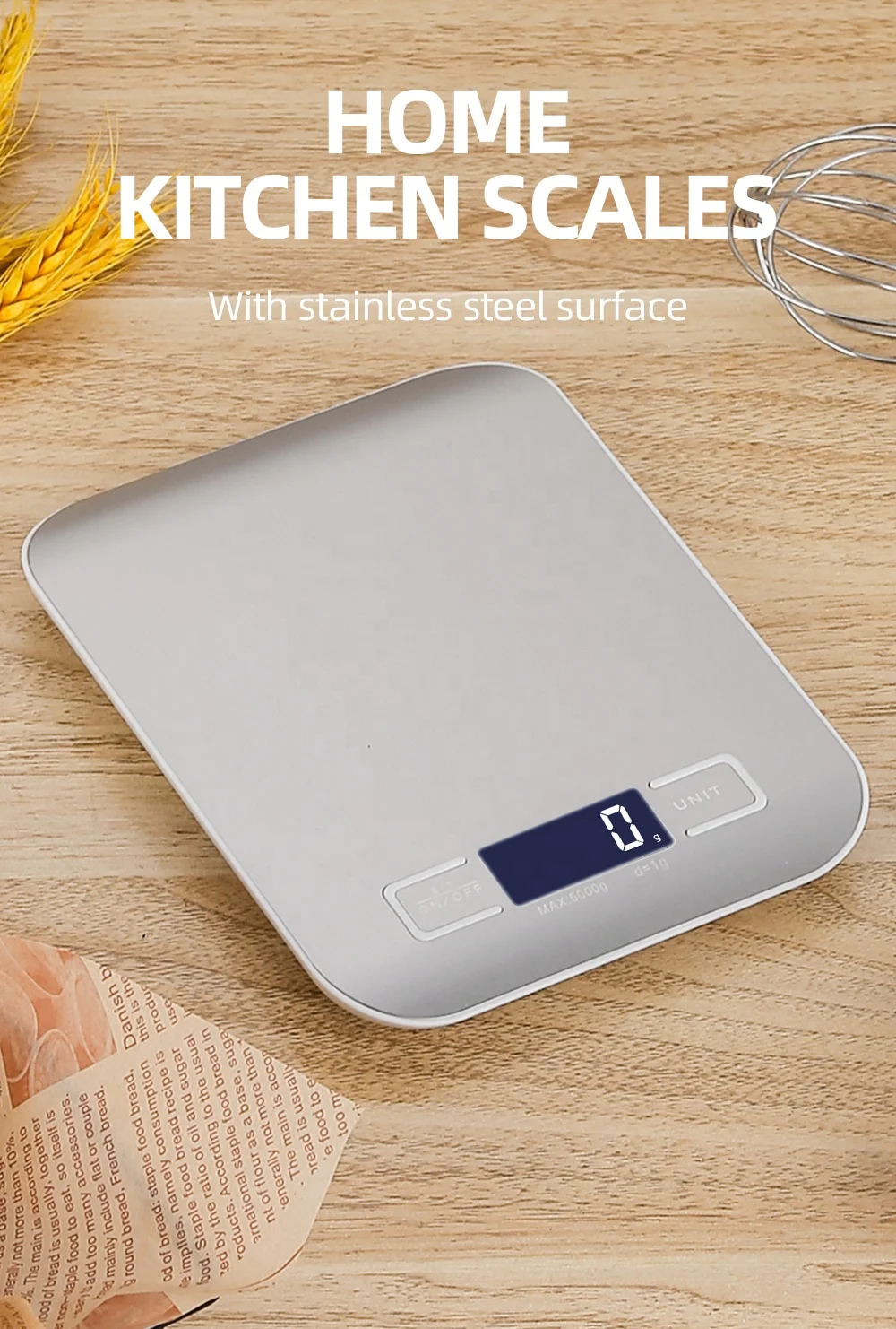 PT Wholesale Price Popular Digital Kitchen Food Scale 5kg for Home Use