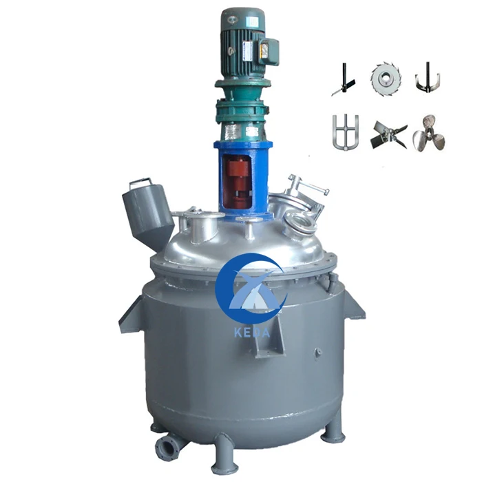 100L 500L 1000L Stainless steel jacket chemical reactor continuous stirred tank reactor acrylic resin based water manufacturer