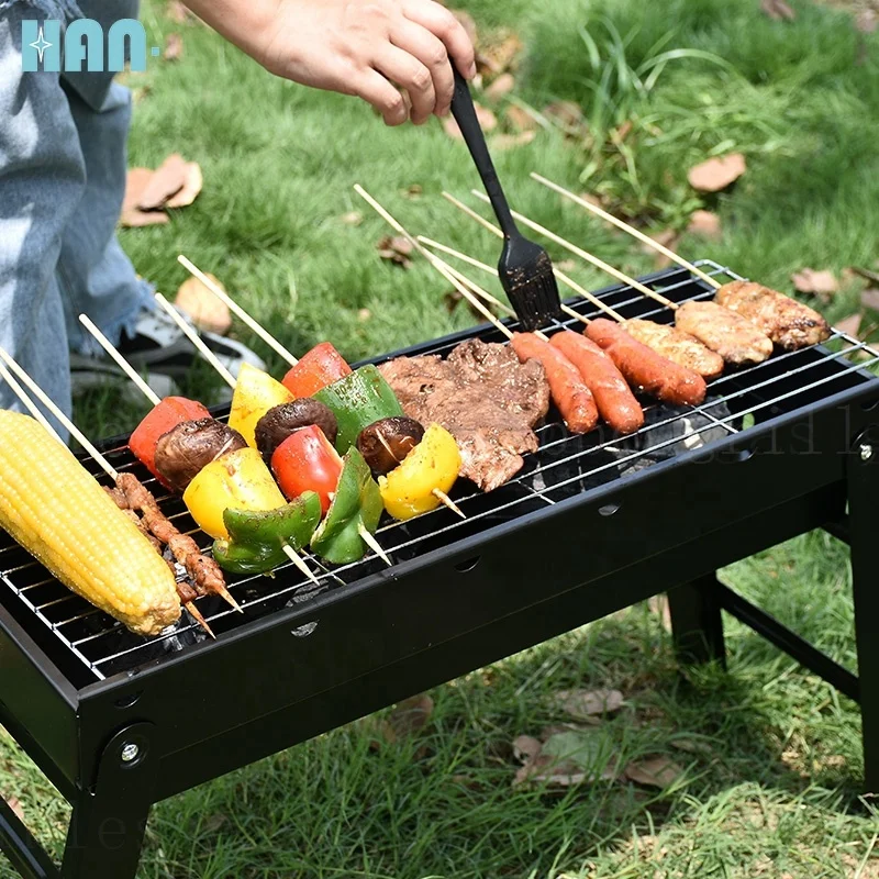 New Charcoal Camping Barbecue Portable Outdoor Rotisserie Korean Table Folding Grill Bbq On Sale