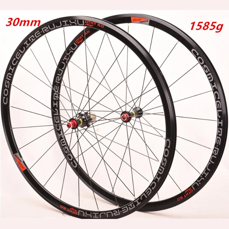 700C 30mm Clincher Bike Road Bicycle Wheelset Sealed Bearing Ultra Light Wheels Wheelset Rim 11 S Cycling Wheels1650g