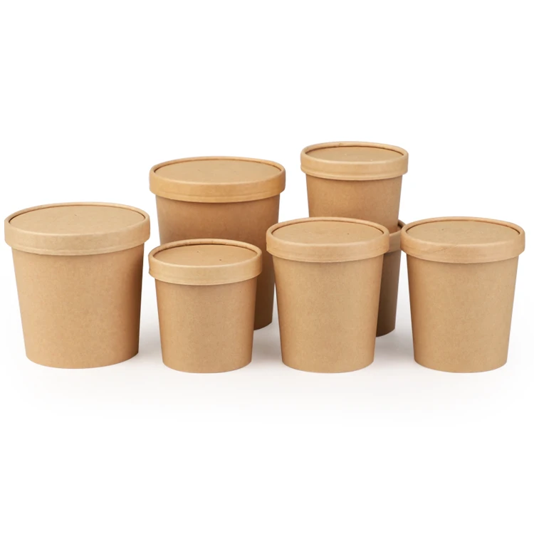 soup container  8oz 12oz 16oz 26oz disposable takeaway soup cups food bowl packaging for noodle soup rice curry